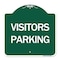 Signmission Parking Lot Sign Visitors Parking, Green & White Aluminum Sign, 18" x 18", GW-1818-24622 A-DES-GW-1818-24622 - alternate 1